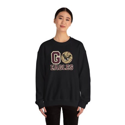 Adult Unisex Go Eagles Volleyball Graphic Sweatshirt - New Albany Eagles