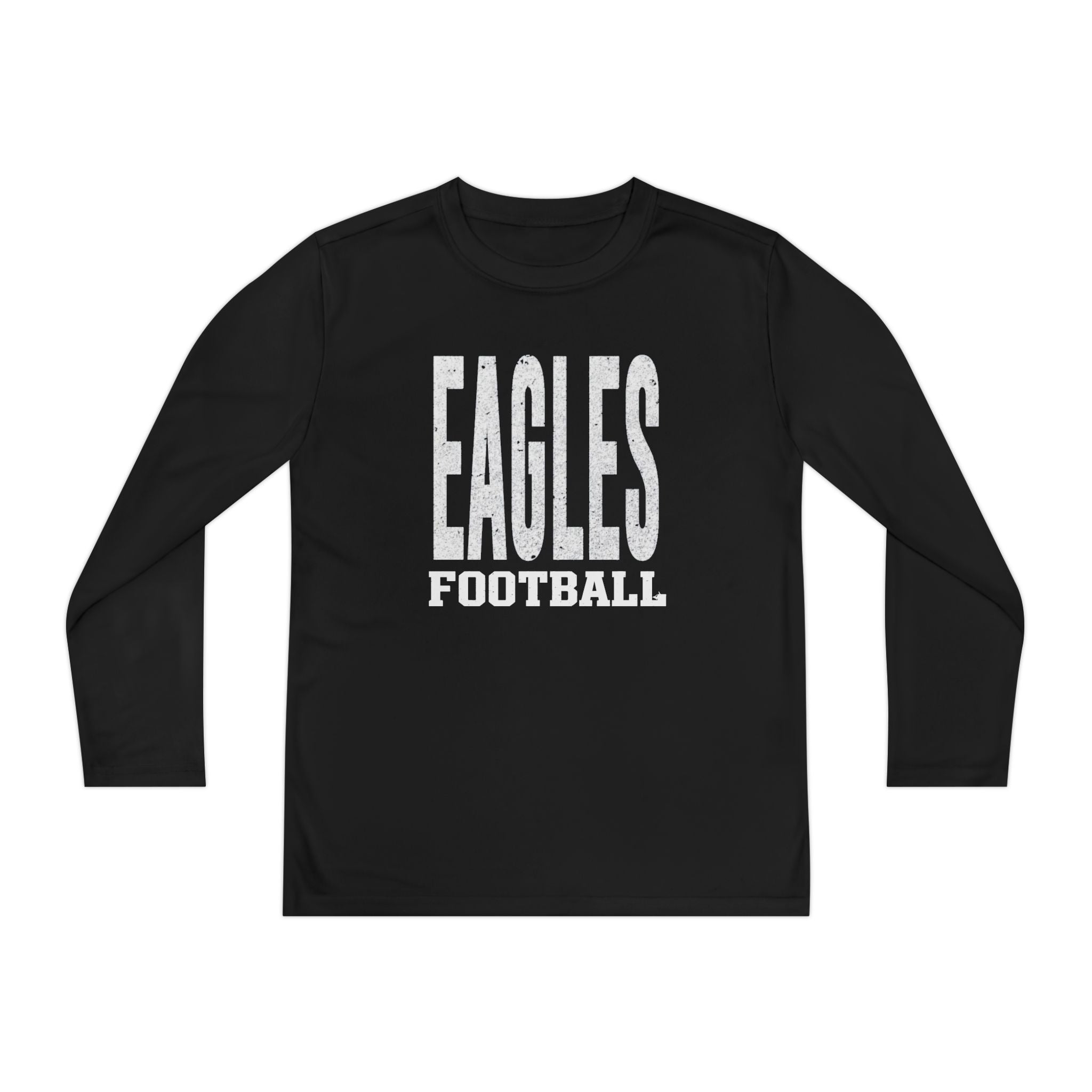 Youth New Albany Football Distressed Enlarged Graphic Sport-Tek Competitor Performance Long Sleeve Tee