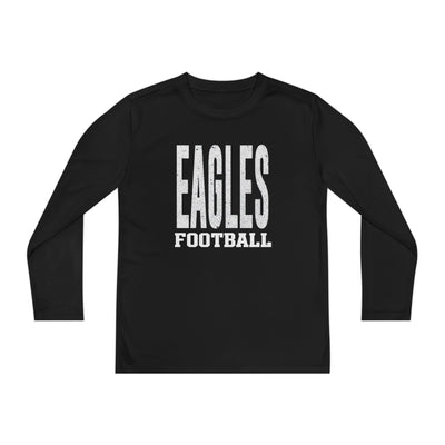 Youth New Albany Football Distressed Enlarged Graphic Sport-Tek Competitor Performance Long Sleeve Tee