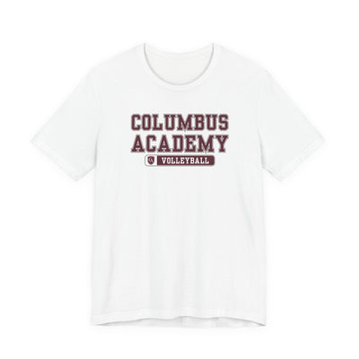 Adult Unisex Columbus Academy Volleyball Graphic Short Sleeve Bella + Canvas Soft Tee