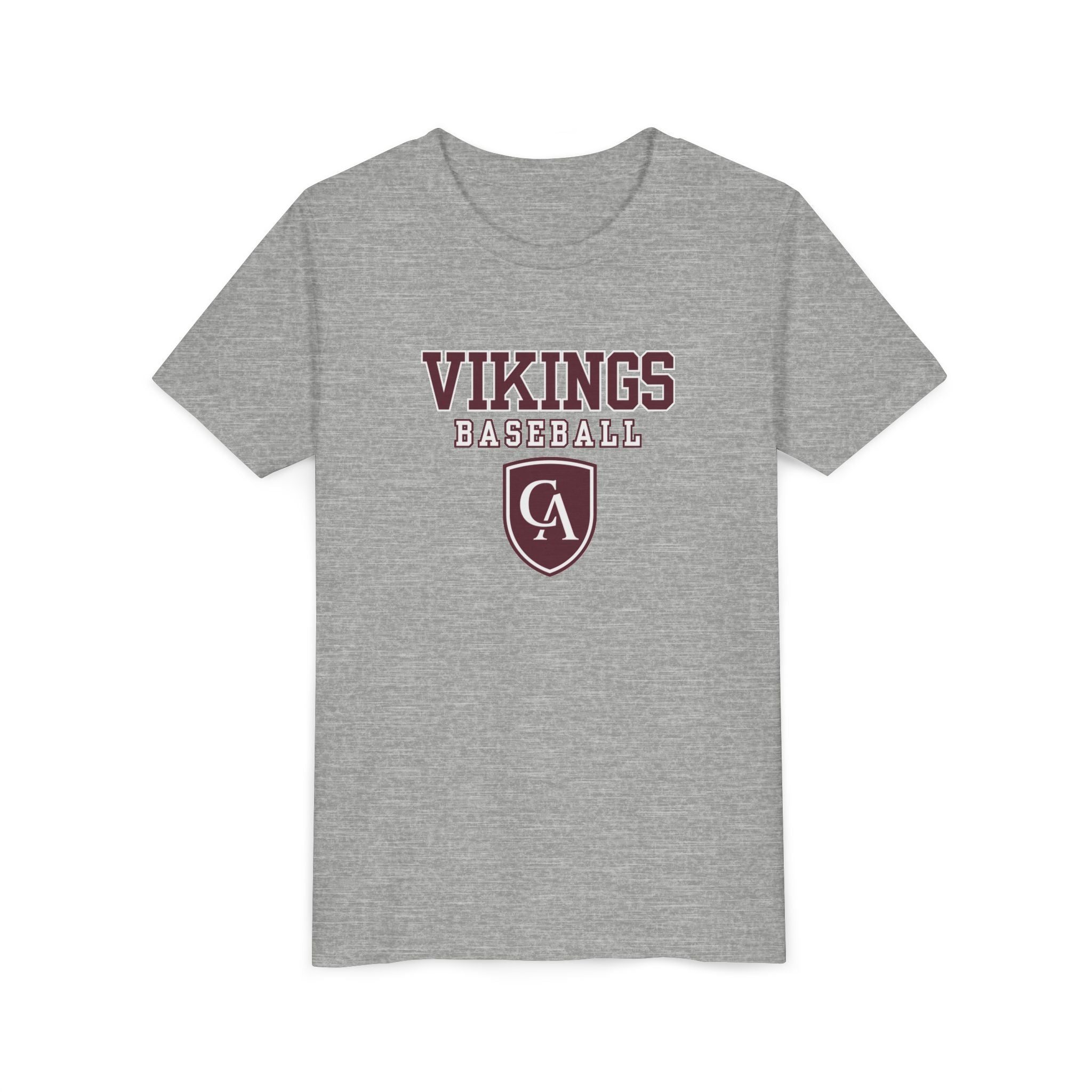 Youth Columbus Academy Vikings Baseball Graphic Short Sleeve Bella + Canvas Soft Tee