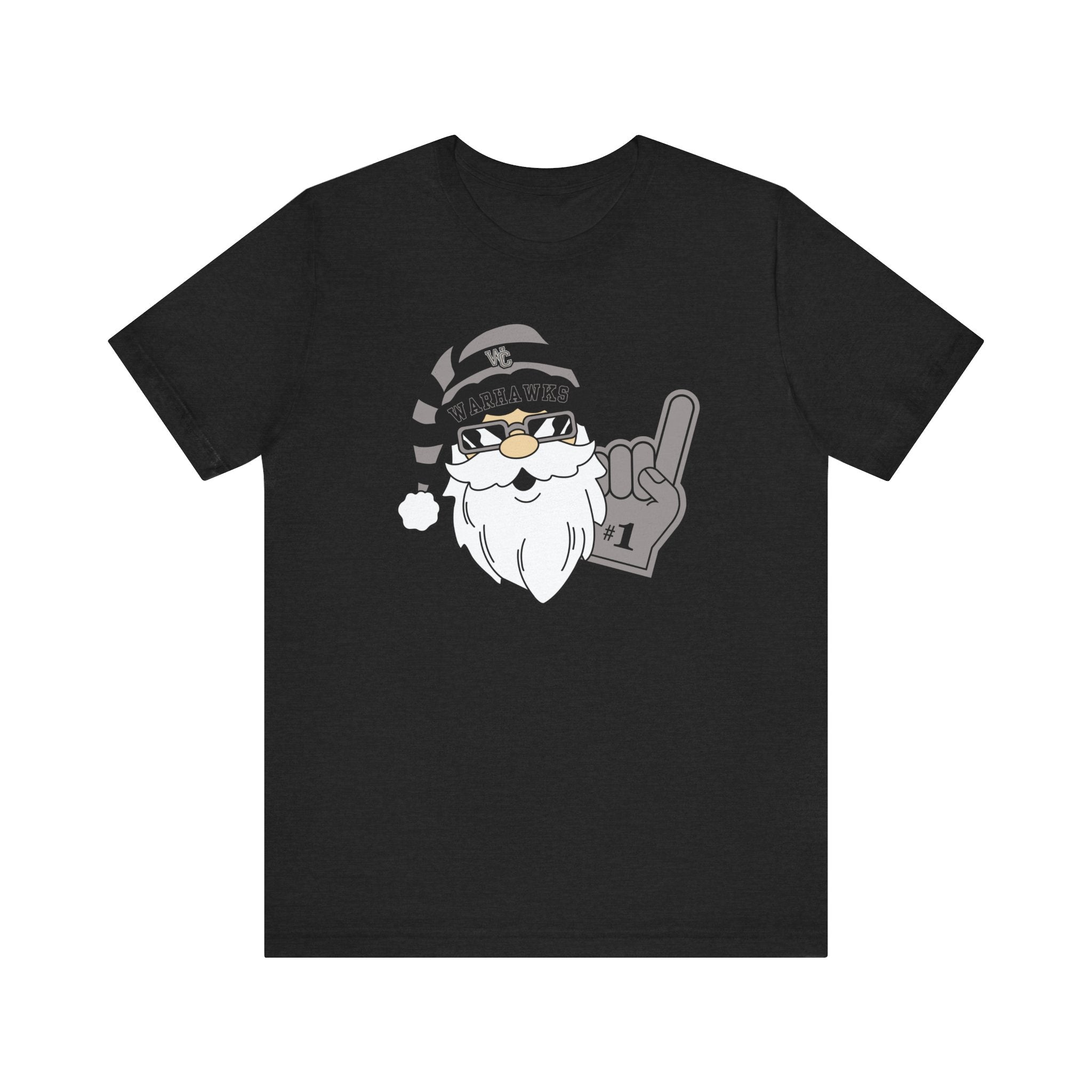 Adult Unisex Westerville Central Spirited Santa Graphic Short Sleeve Soft Tee
