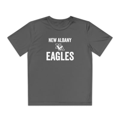 Youth Vintage Distressed New Albany Eagles Graphic Short Sleeve Performance Tee