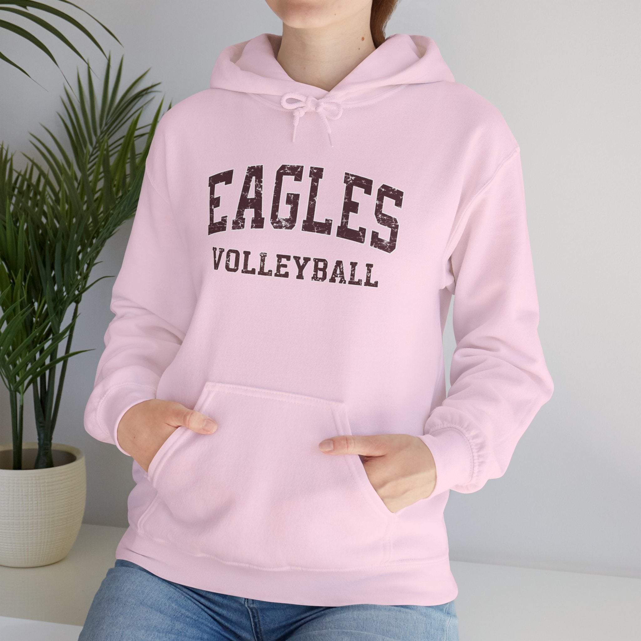 Adult Unisex New Albany Eagles Volleyball Vintage Distressed Graphic Hoodie