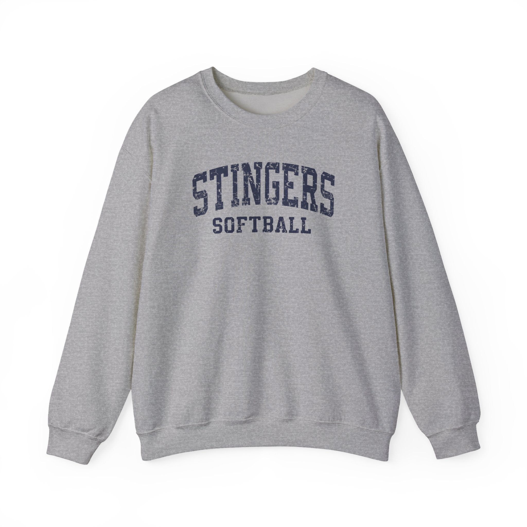 Adult Unisex Stingers Softball Vintage Distressed Graphic Sweatshirt