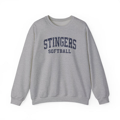 Adult Unisex Stingers Softball Vintage Distressed Graphic Sweatshirt