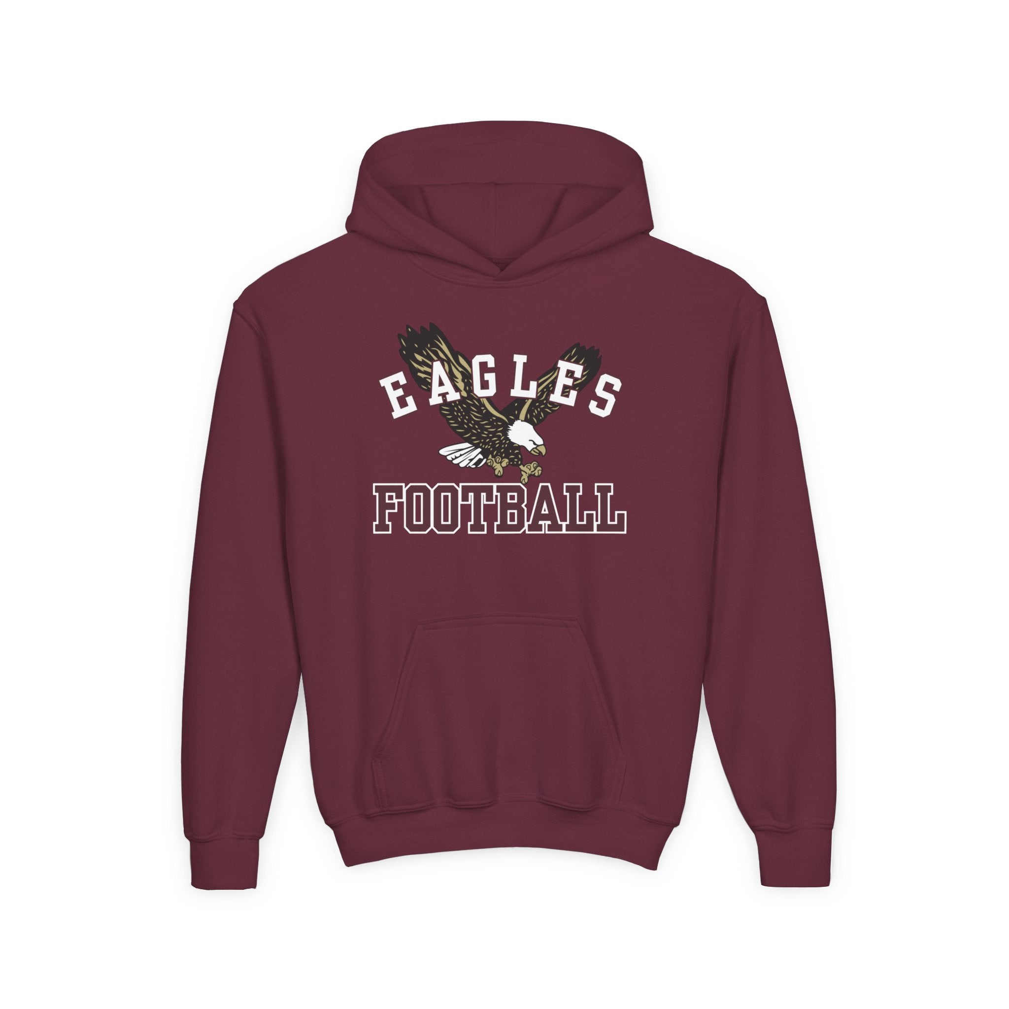 Youth Flying Football Eagle Graphic Hoodie