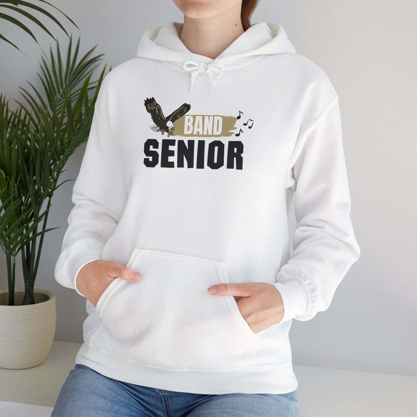 Adult Unisex Band Senior Graphic Hoodie- New Albany Eagles
