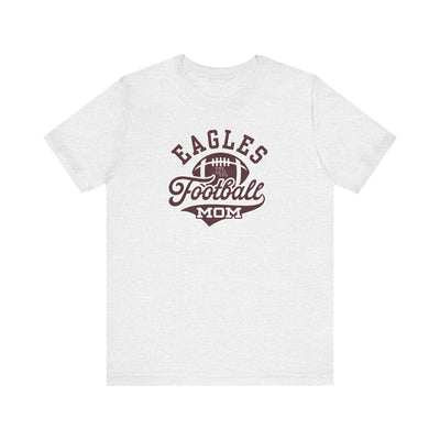 Adult Unisex Eagles Spirit Script Football Mom Graphic Short Sleeve Soft Tee