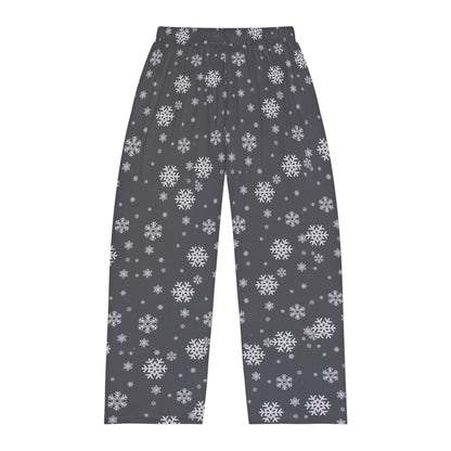 Men's Columbus Academy Vikings Spirited Snowflake Grey Printed Pajama Pants