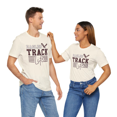 Adult Unisex Eagles Track Life Graphic Short Sleeve Soft Tee