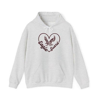 Adult Unisex Eagle Guard Heart Graphic Hoodie