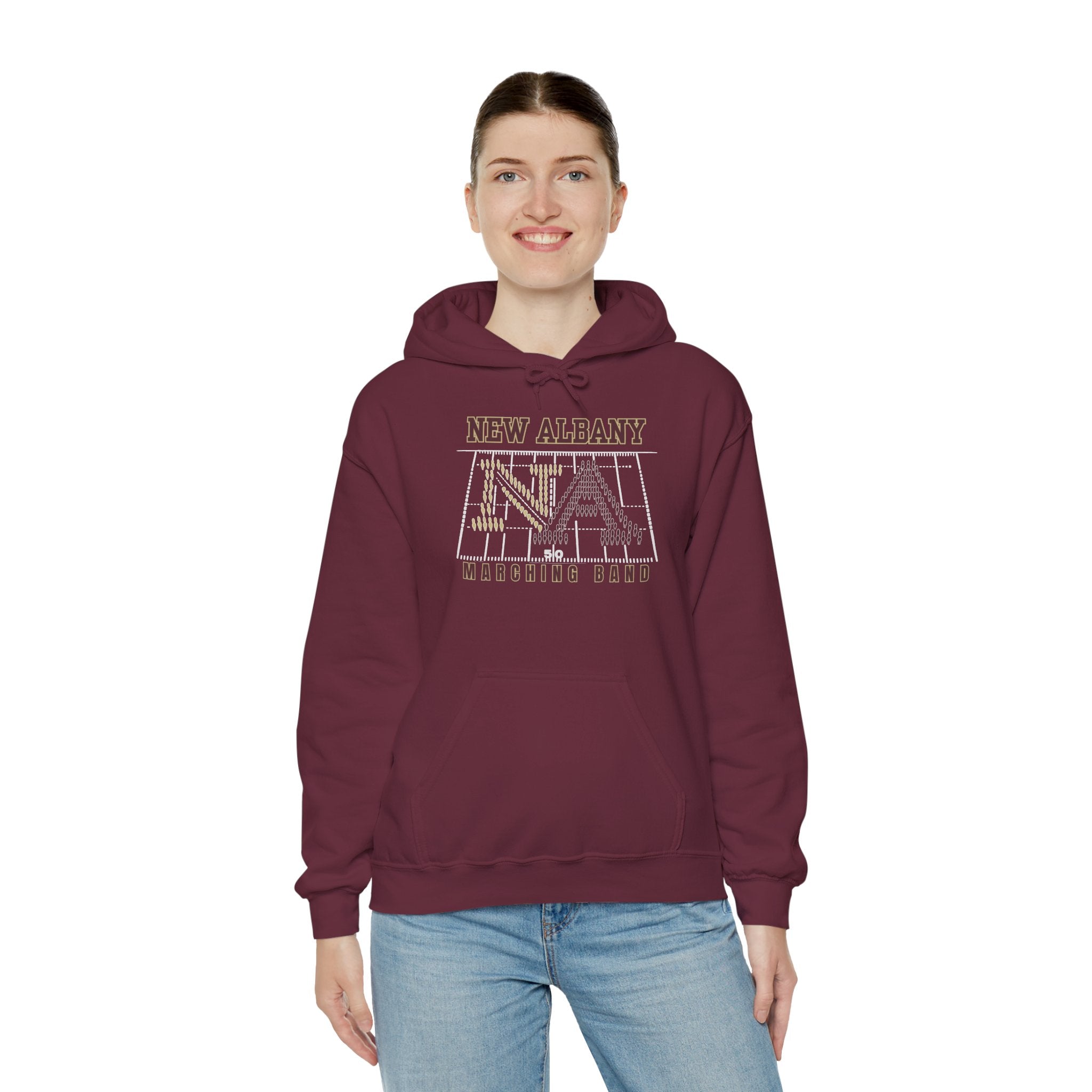Adult Unisex New Albany Band Field Formation Graphic Hoodie