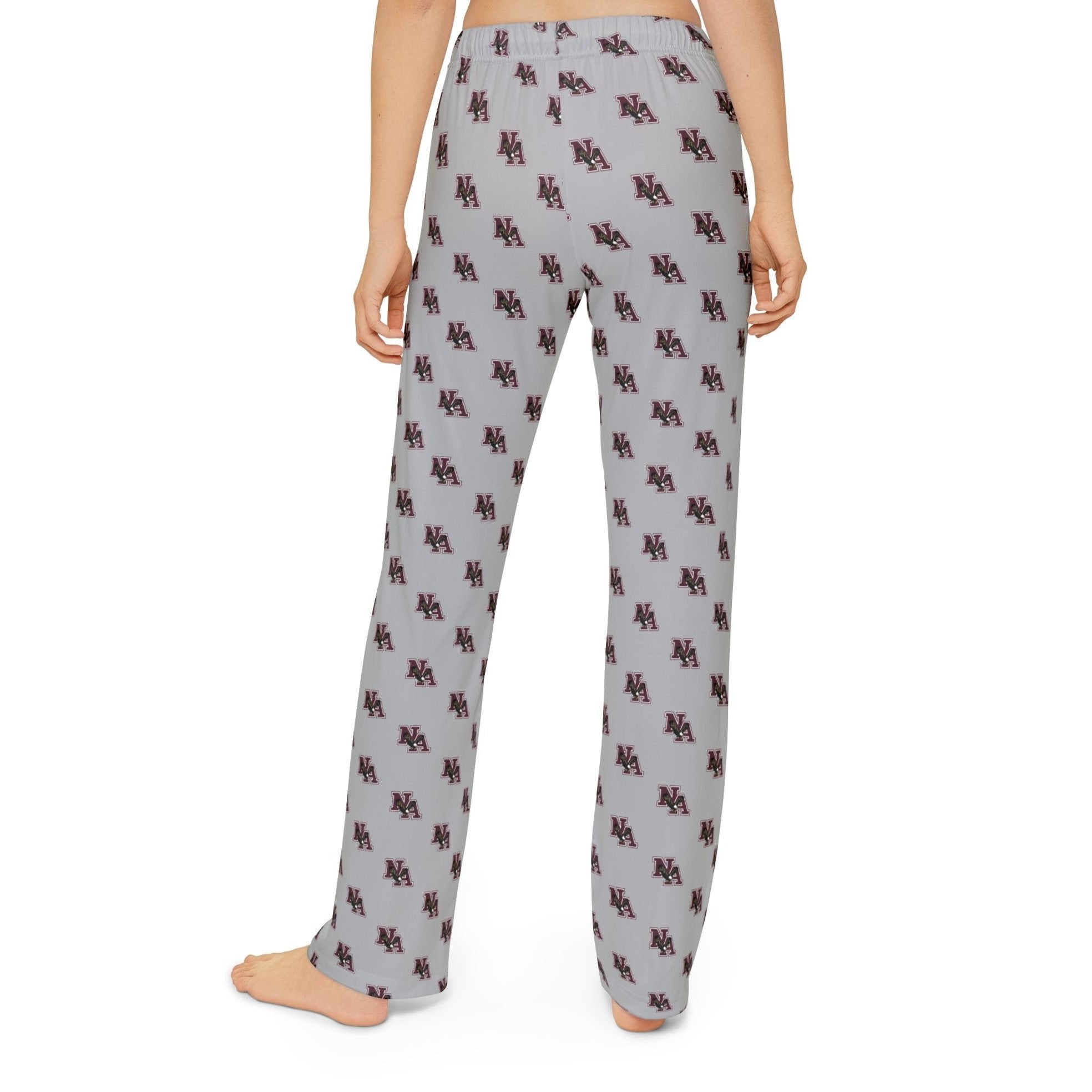 Youth Pajama Pant with Allover Classic Maroon Logo Print