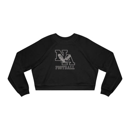 Women's New Albany Tonal Football Logo Graphic Cropped Fleece Sweatshirt