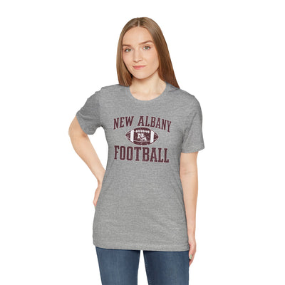 Adult Unisex New Albany Football Pride Graphic Short Sleeve Soft Tee