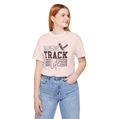 Adult Unisex Eagles Track Life Graphic Short Sleeve Soft Tee