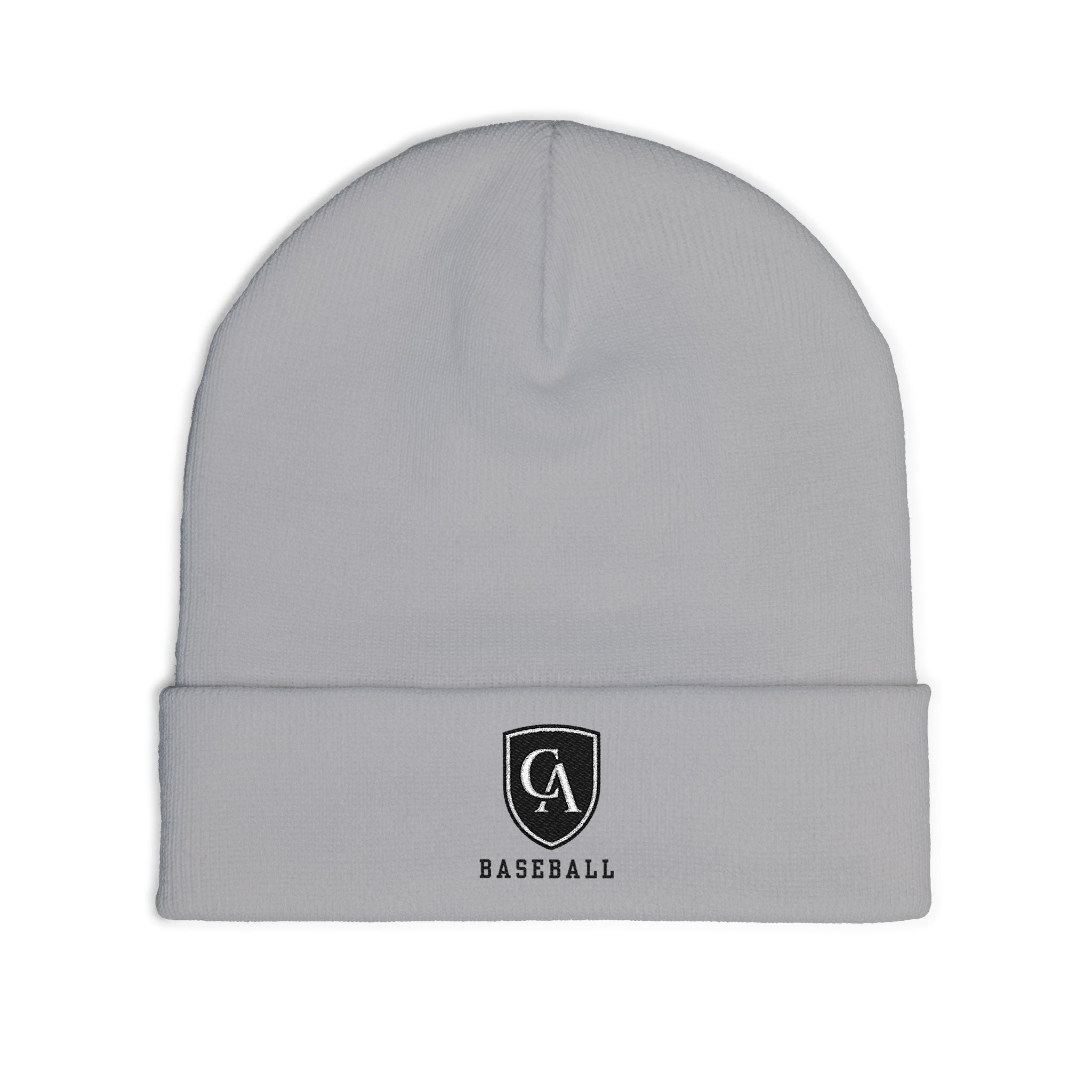 Adult Unisex Columbus Academy Vikings Baseball Grey Embroidered Knit Hat