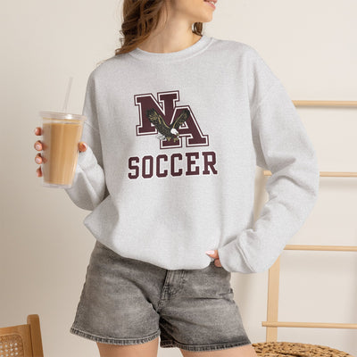 Adult Unisex New Albany Classic Maroon Soccer Logo Graphic Sweatshirt