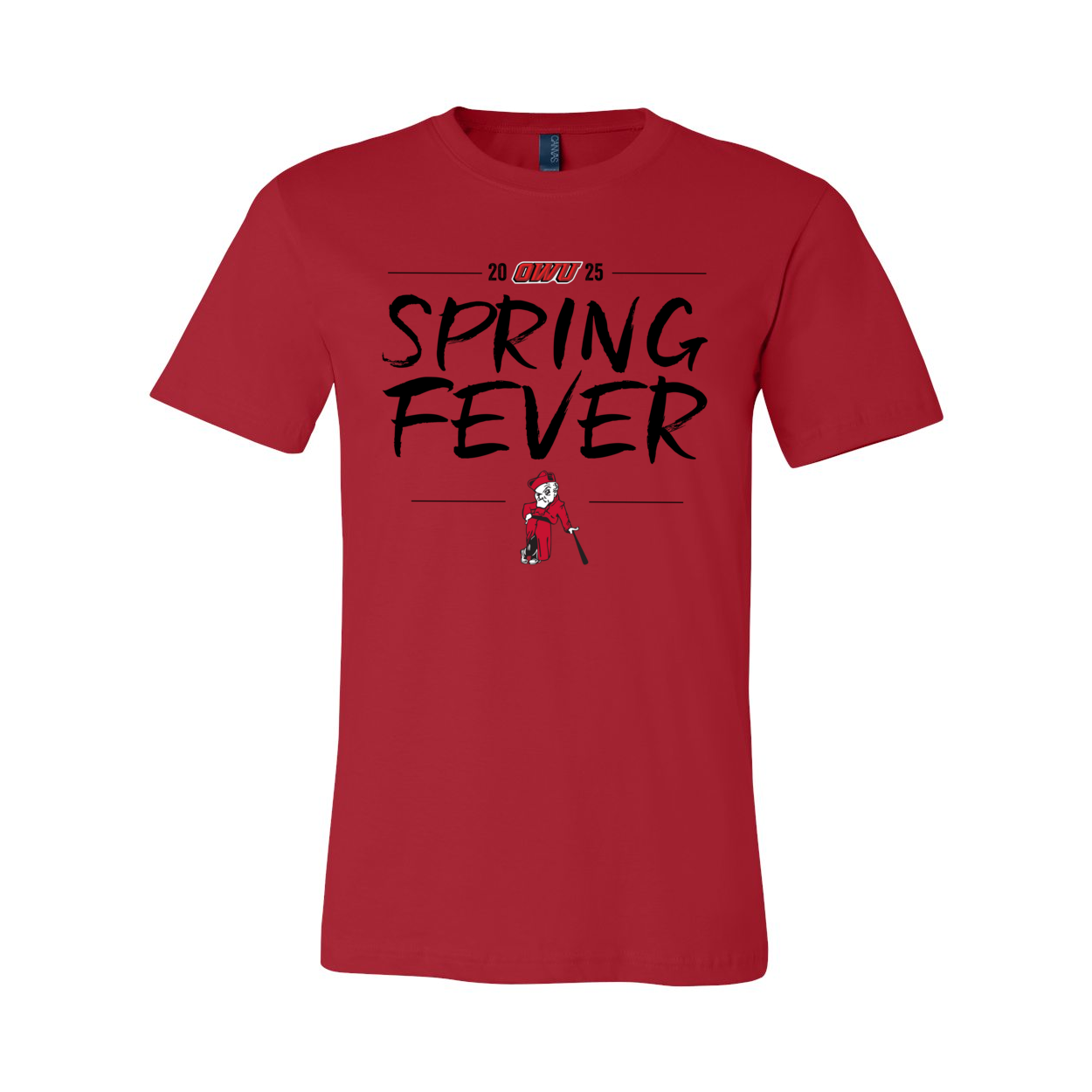 Adult Unisex OWU Spring Fever Baseball Graphic Short Sleeve Soft Tee - Ohio Wesleyan University