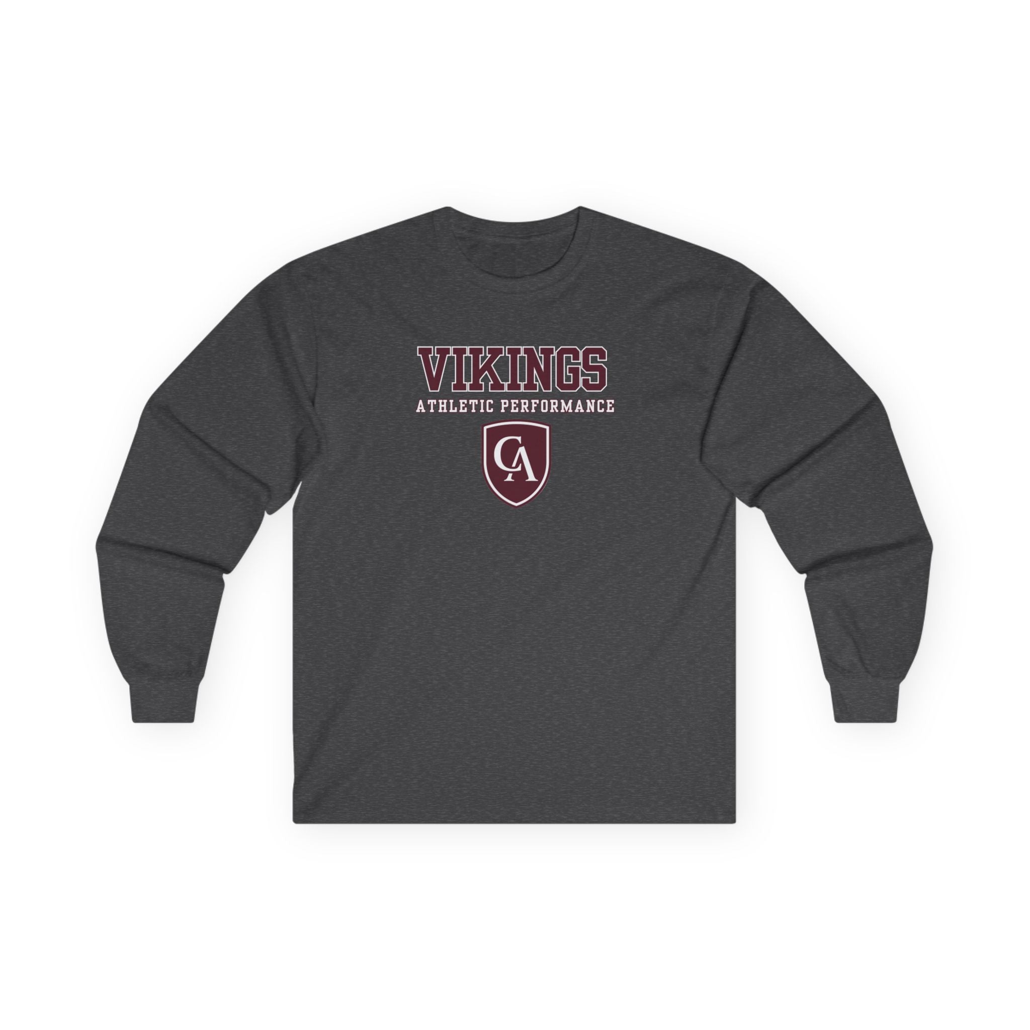 Adult Unisex Columbus Academy Vikings Athletic Performance Graphic Gildan Long Sleeve Tee