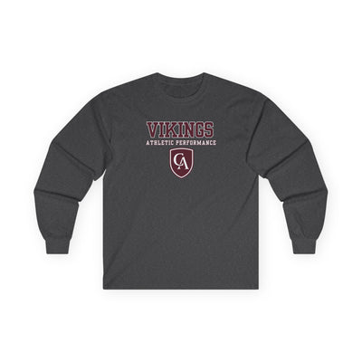 Adult Unisex Columbus Academy Vikings Athletic Performance Graphic Gildan Long Sleeve Tee