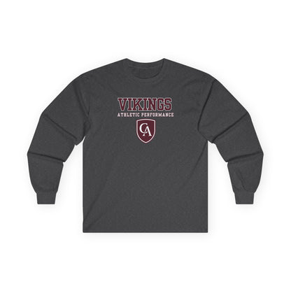 Adult Unisex Columbus Academy Vikings Athletic Performance Graphic Gildan Long Sleeve Tee