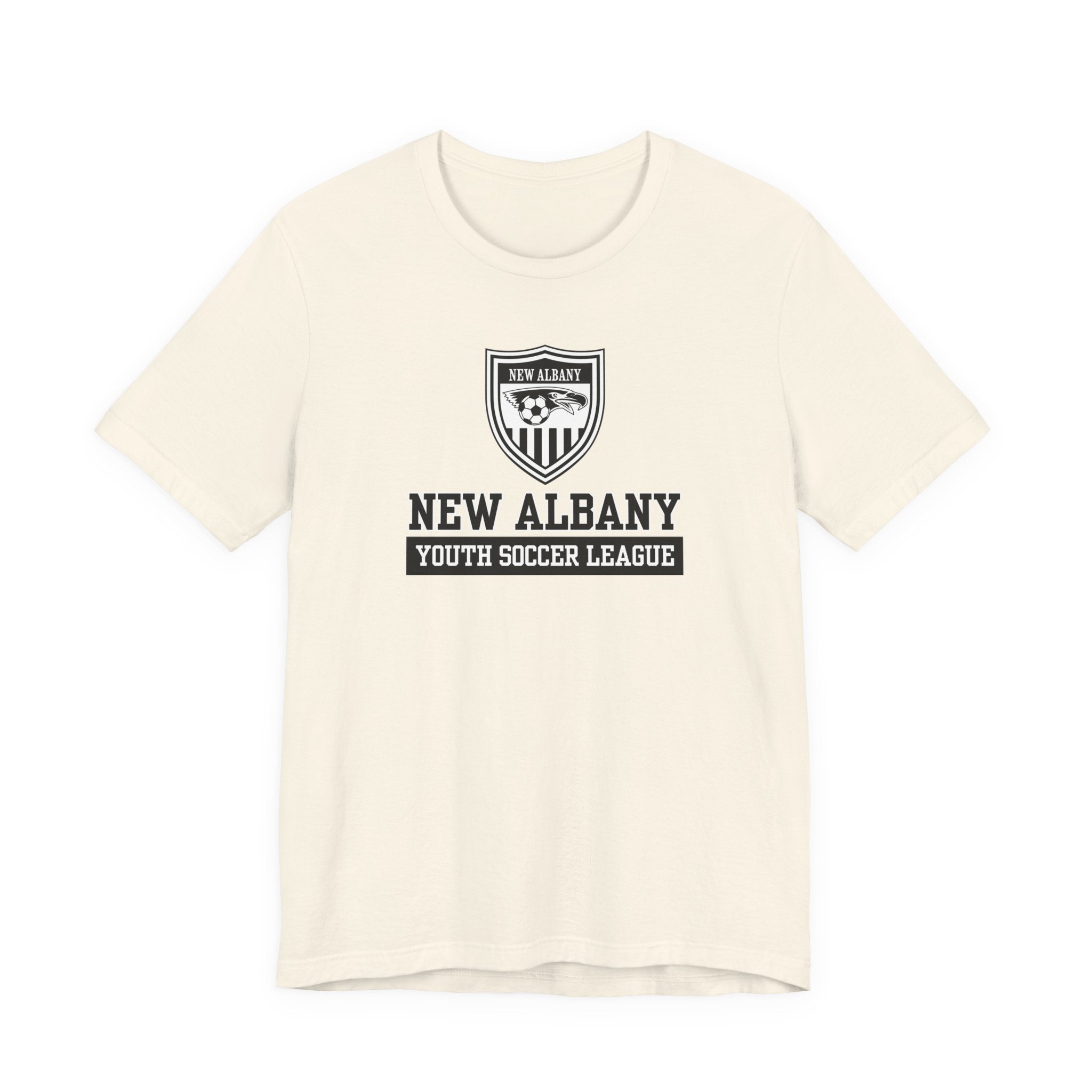 Adult Unisex New Albany Youth Soccer League Game Day Graphic Short Sleeve Bella + Canvas Soft Tee