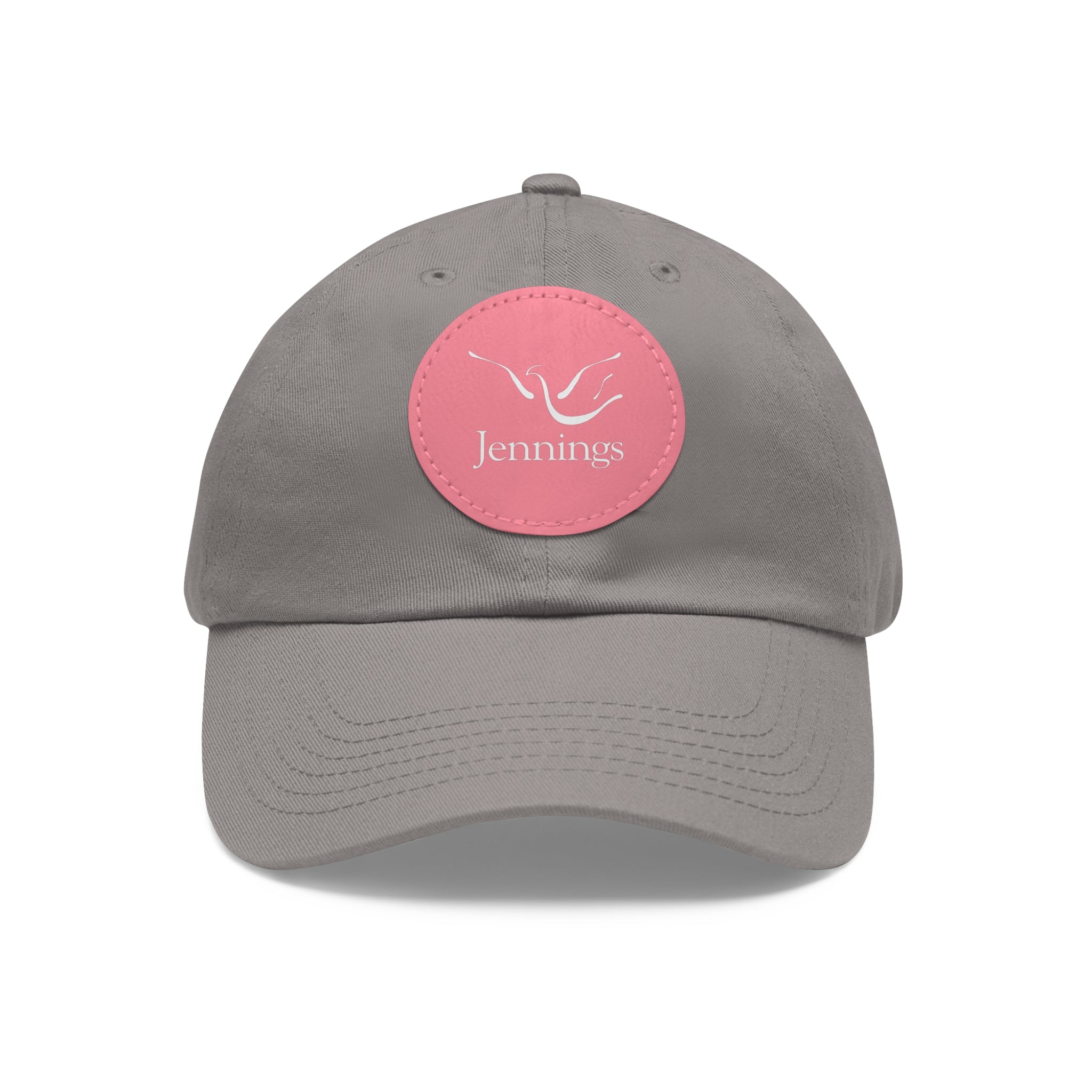 Adult Unisex Dad Hat with Jennings Leather Patch