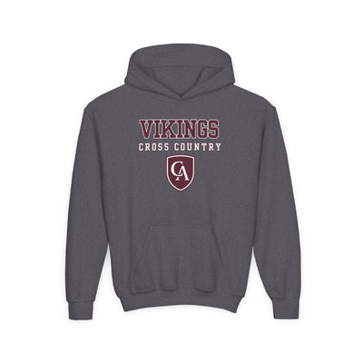 Youth Columbus Academy Vikings Cross Country Graphic Gildan Heavy Blend Hoodie