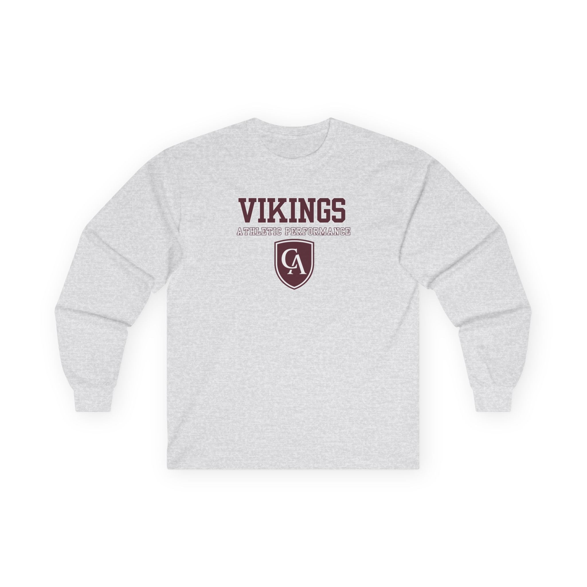Adult Unisex Columbus Academy Vikings Athletic Performance Graphic Gildan Long Sleeve Tee