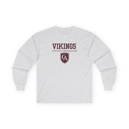 Adult Unisex Columbus Academy Vikings Athletic Performance Graphic Gildan Long Sleeve Tee
