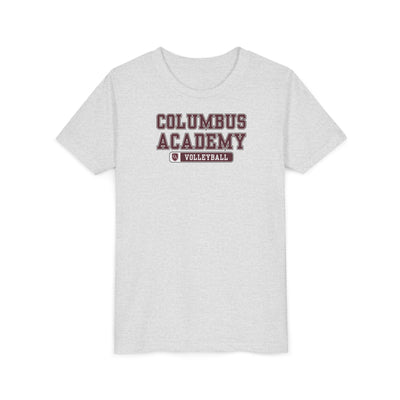 Youth Columbus Academy Volleyball Graphic Short Sleeve Bella + Canvas Soft Tee