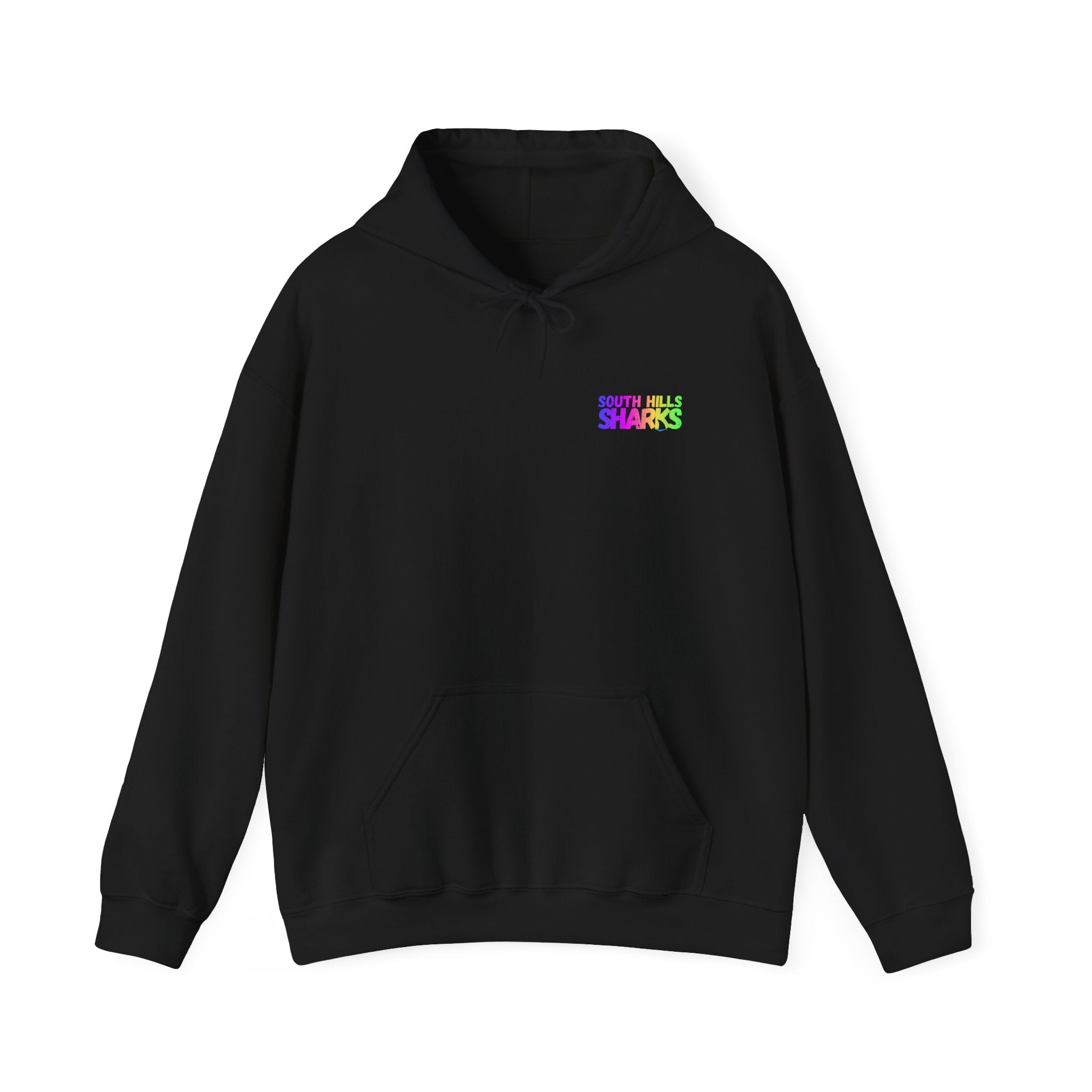 Adult Unisex South Hills Swim Team Neon Rainbow Graphic Hoodie