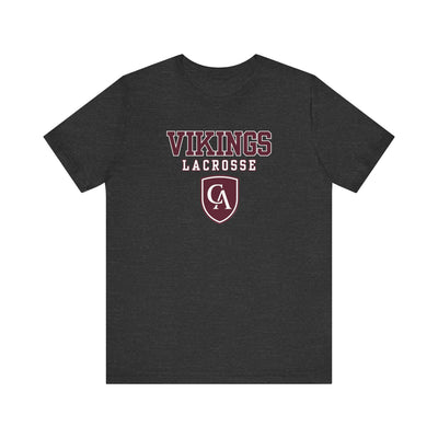 Adult Unisex Columbus Academy Vikings Lacrosse Graphic Short Sleeve Bella + Canvas Soft Tee