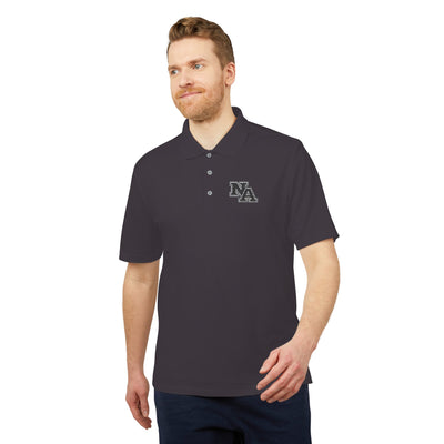 Adult Unisex Adidas Performance Polo with Classic Black Logo Embroidery