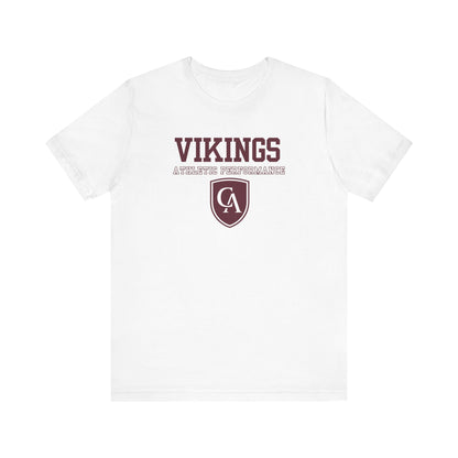 Adult Unisex Columbus Academy Vikings Athletic Performance Graphic Short Sleeve Bella + Canvas Soft Tee