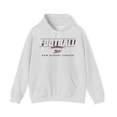 Adult Unisex New Albany Eagles Goal Line Maroon Graphic Hoodie