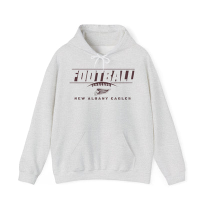 Adult Unisex New Albany Eagles Goal Line Maroon Graphic Hoodie