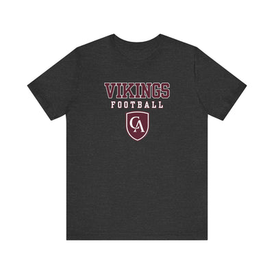 Adult Unisex Columbus Academy Vikings Football Graphic Short Sleeve Bella + Canvas Soft Tee