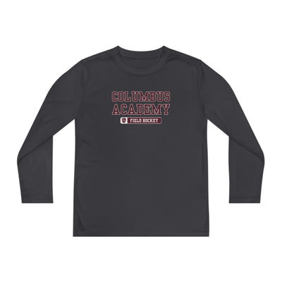 Youth Columbus Academy Field Hockey Graphic Sport-Tek Competitor Performance Long Sleeve Tee