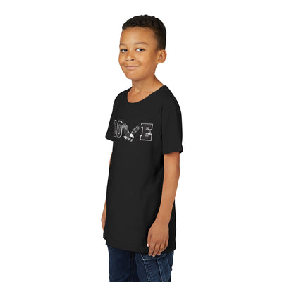 Youth Eagles Love Graphic Short Sleeve Soft Tee