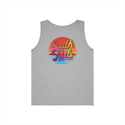 Adult Unisex South Hills Swim Club Sunset Script Graphic Tank