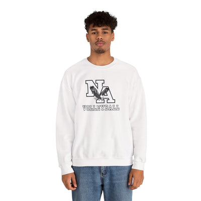 Adult Unisex New Albany Volleyball Classic White and Black Logo Graphic Sweatshirt