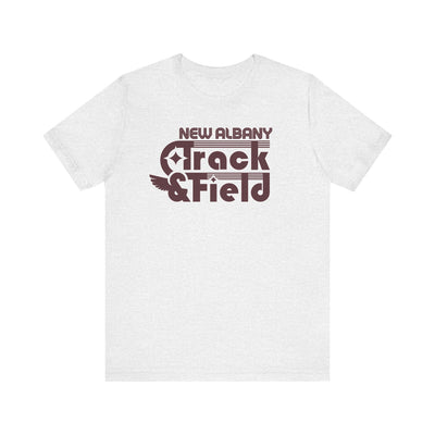 Adult Unisex Retro Track and Field Graphic Short Sleeve Soft Tee