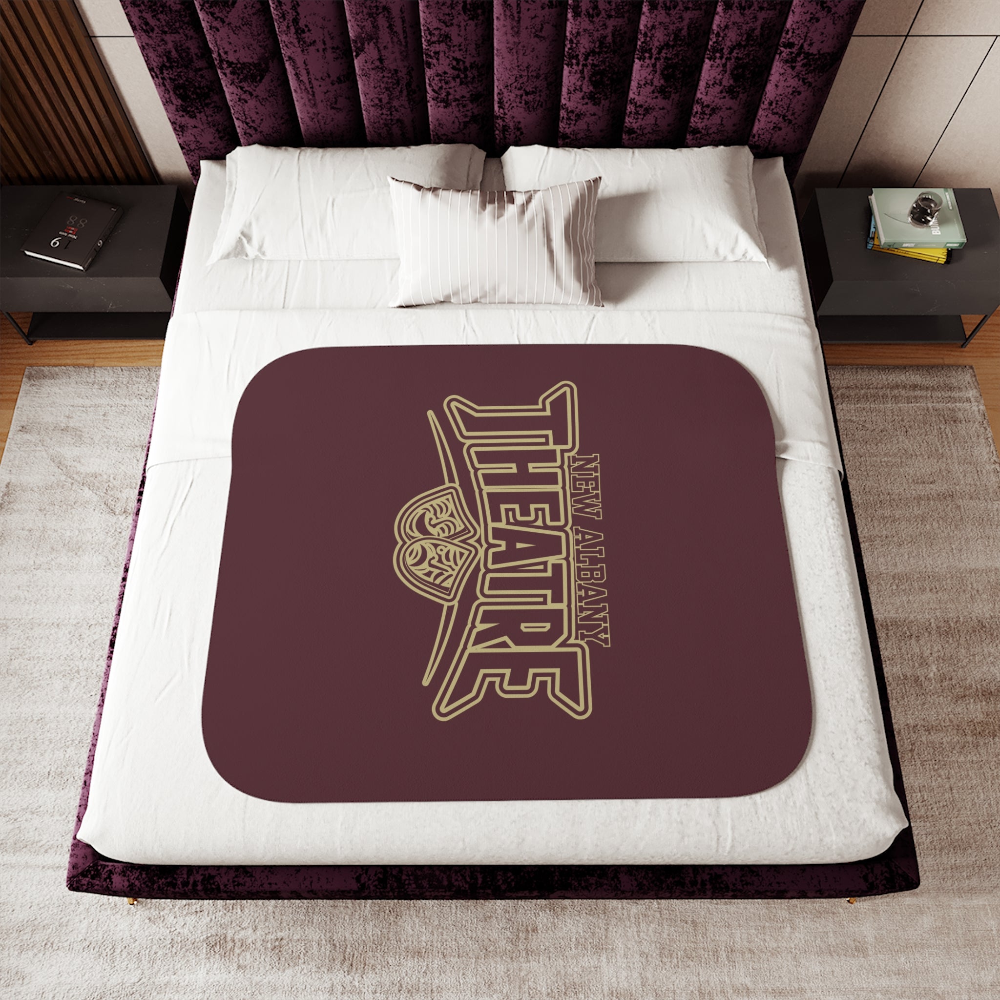 New Albany Theatre Showtime Graphic So-Soft Sherpa Blanket