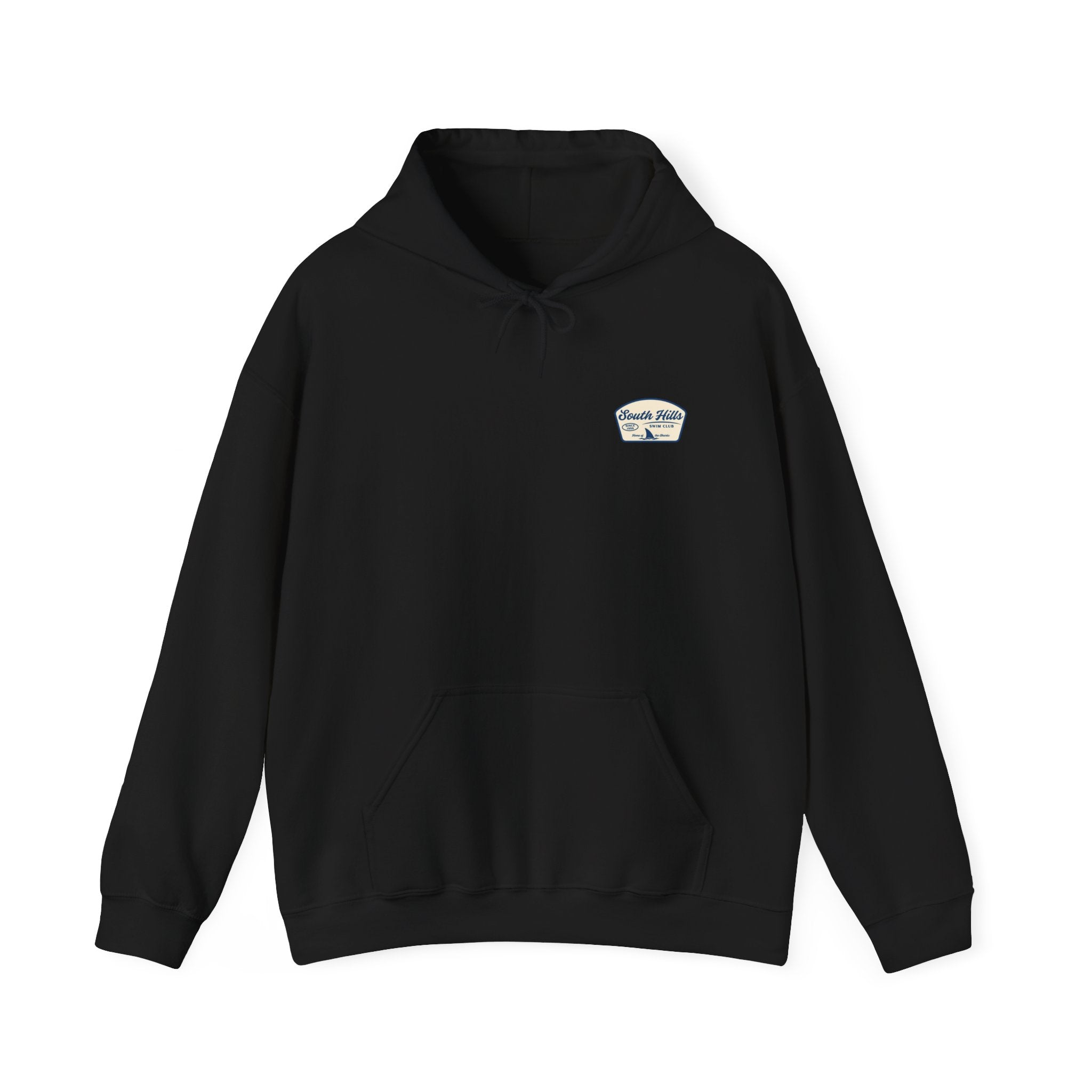 Adult Unisex South Hills Swim Club Home of the Sharks Graphic Hoodie