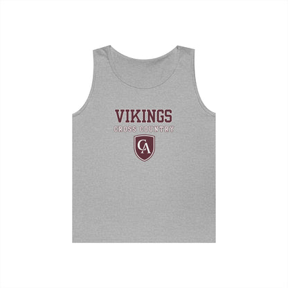 Adult Unisex Columbus Academy Vikings Cross Country Graphic Gildan Heavy Blend Cotton Tank