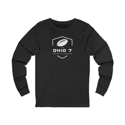 Adult Unisex The Ohio 7 White Logo Long Sleeve Bella + Canvas Soft Tee
