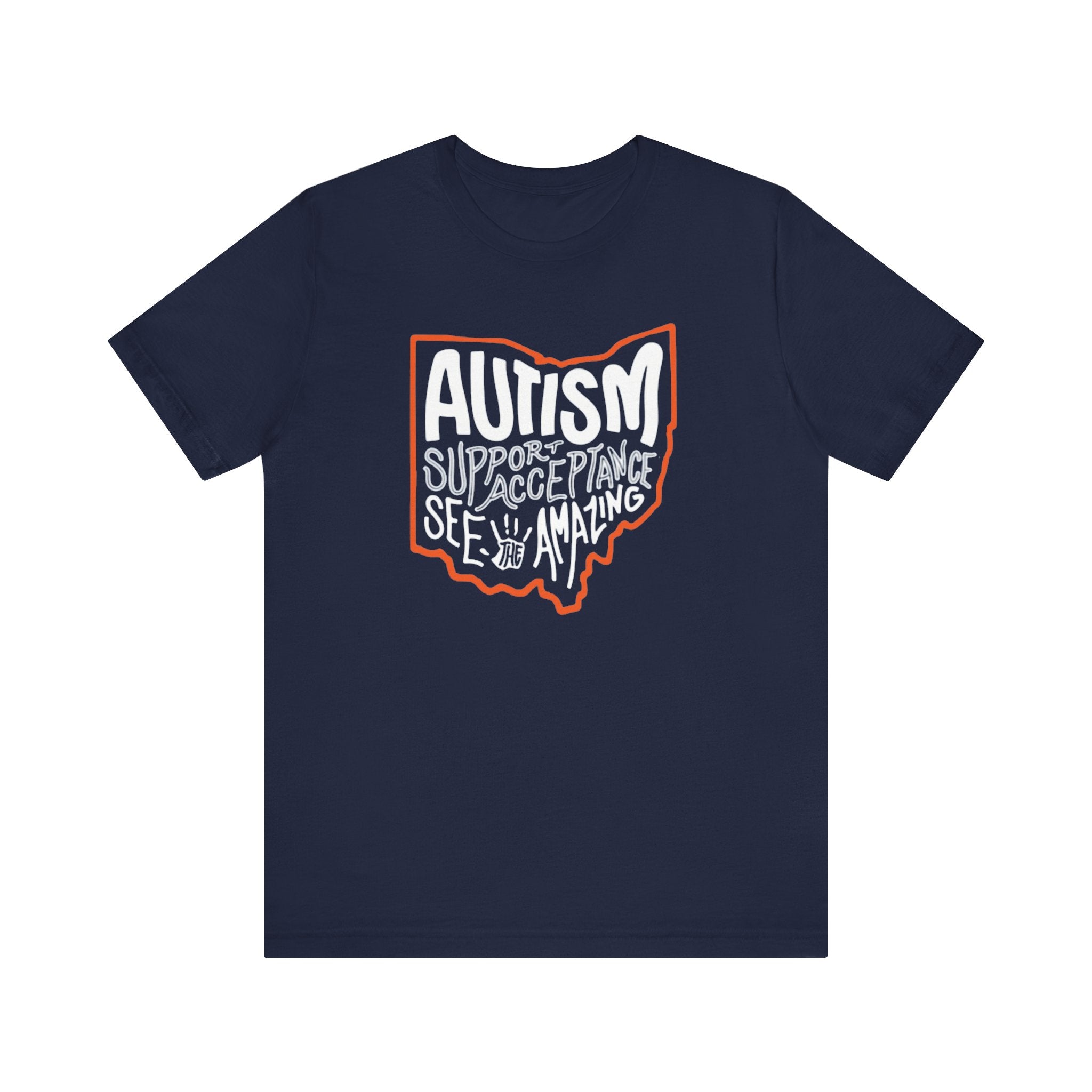 Adult Unisex Autism See The Amazing Graphic Short Sleeve Soft Tee - Bridgeway Academy